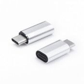 Adapter charger till iPhone Lightning 8-pin - USB-C silver
