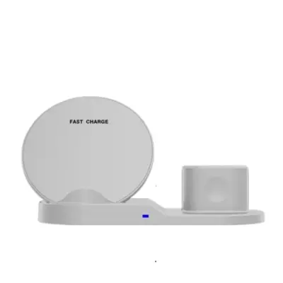 3in1 Trådlös Laddare iPhone,Apple Watch,Airpods utan FOD - Vit (Vit)