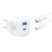 3MK Väggladdare Med USB C Kabel - Vit