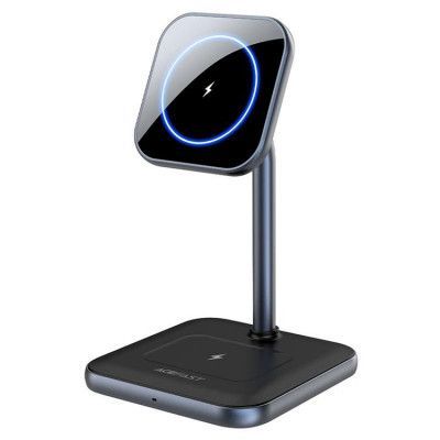 Acefast 2in1 Magsafe Trådlös Laddare iPhone, Airpods 15W - Svart