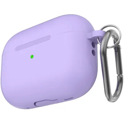 AHASTYLE AirPods Pro 2 Mobilskal Silikon med Carabiner/Lanyard CS14 - Lila