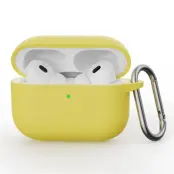Airpods Pro 3 Skal Silikon med Karbinhake - Gul