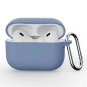 Airpods Pro 3 Skal Silikon med Karbinhake - Lavender Lila