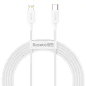 BASEUS USB-C till Lightning kabel 20W 2m - Vit