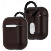 Case-Mate Airpods Leather Hook Ups - Brun