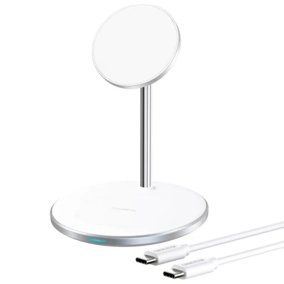 Choetech 2-in-1 Trådlös Laddare Magsafe 15W Qi - Silver