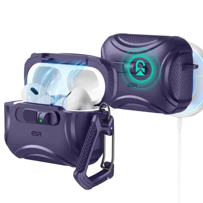 ESR Apple Airpods Pro 3 Skal Magsafe Cyber Flicklock (Lila)