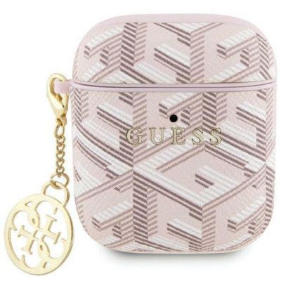Guess AirPods 1/2 Skal GCube Charm - Rosa