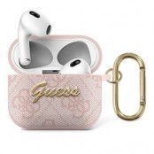 Guess AirPods 3 Skal 4G Script Metal Collection - Rosa