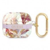 Guess AirPods 3 Skal Flower Strap Collection - Lila