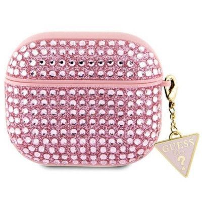 Guess AirPods 3 Skal Rhinestone Triangle Charm - Rosa