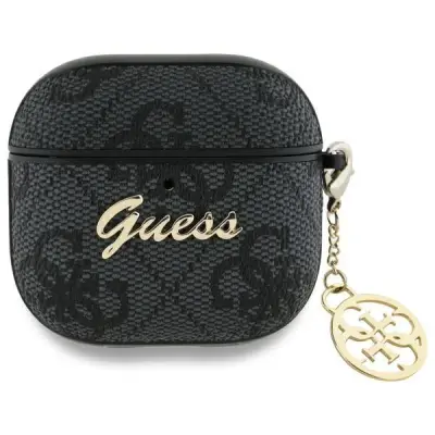Guess AirPods 4 Skal 4G Charm Collection - Svart