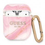 Guess Marble Collection Skal AirPods - Rosa
