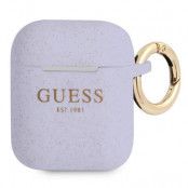 Guess Silicone Glitter Skal AirPods - Lila