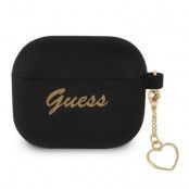 Guess Silicone Heart Charm Collection Skal Airpods 3 - Svart