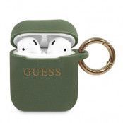Guess Skal AirPods Silicone Glitter - Khaki
