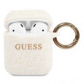 Guess Skal AirPods Silicone Glitter - Vit