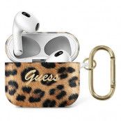 Guess Skal Leopard Collection Airpods - Guld
