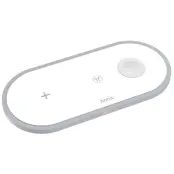 Hoco 3in1 Trådlös Snabbladdare Apple Watch, iPhone, Airpods - Vit