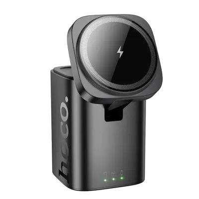 Hoco 6in1 Trådlös Laddare Apple Watch iPhone Airpods 15W - Svart