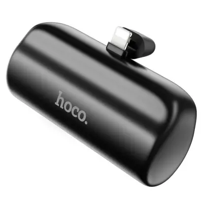 Hoco Powerbank 5000 mAh med Inbyggd Kontakt Lightning 2A - Svart