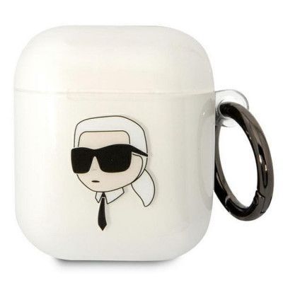 KARL LAGERFELD AirPods 1/2 Skal Karl`s Head - Clear