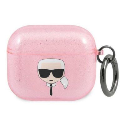 Karl Lagerfeld AirPods 3 Skal Glitter - Rosa