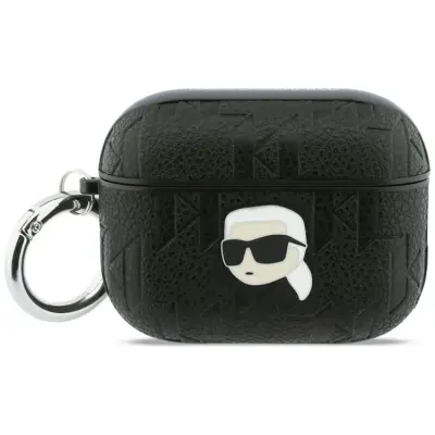 Karl Lagerfeld AirPods Pro 3 Skal Monogram Karl Head (Svart)