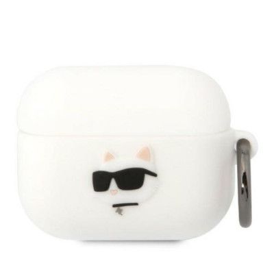 Karl Lagerfeld AirPods Pro Skal Silicone Choupette Head 3D - Vit