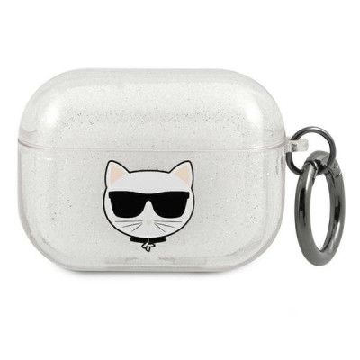 Karl Lagerfeld Skal AirPods Pro Glitter Choupette - Sliver
