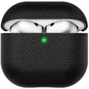 KeyBudz PodSkinz Artisan Leather Case (AirPods 4) - Svart