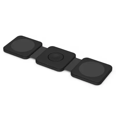 M16 3-i-1 15W Magnetisk Trådlös Laddare för iPhone, AirPods, iWatch - Svart