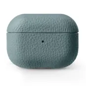 MELKCO AirPods Pro 2 Fodral Äkta Läder Belagt PC Blå