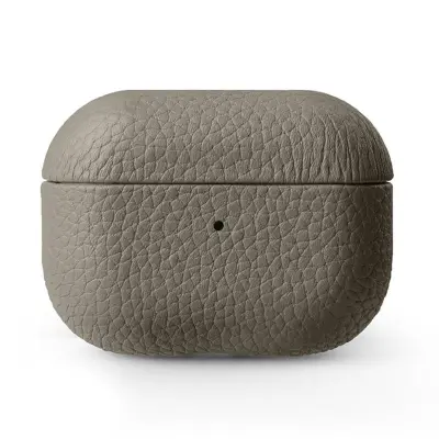 MELKCO AirPods Pro 2 Fodral Äkta Läder PC Skydd - Grå