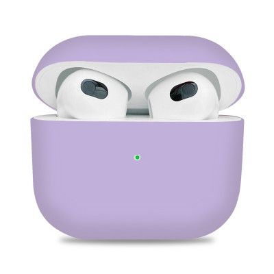 Mjukt silikon skal till Apple Airpods 3 - Lila
