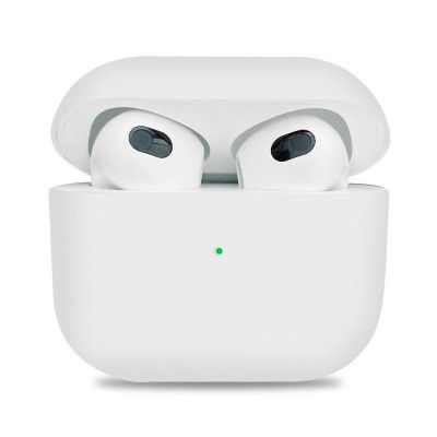 Mjukt silikon skal till Apple Airpods 3 - Vit