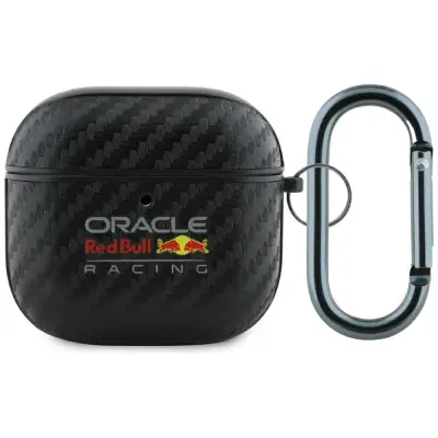 Red Bull AirPods 4 Skal PU Carbon Logo - Svart