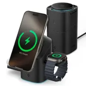 Spigen Trådlös Laddare iPhone/Apple Watch/Airpods - Svart