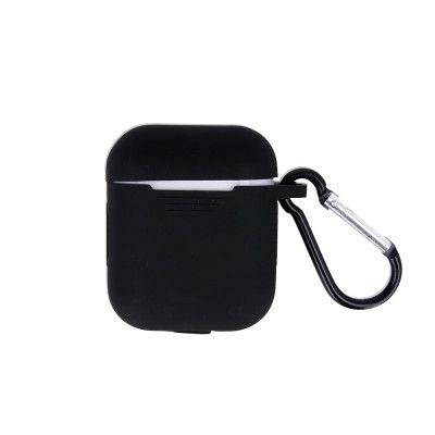 Svart Skal med Krok för Airpods / Airpods 2 - Hållbart Skydd