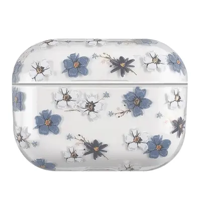 Trolsk Printed Case - Blue Flowers (AirPods Pro 2)