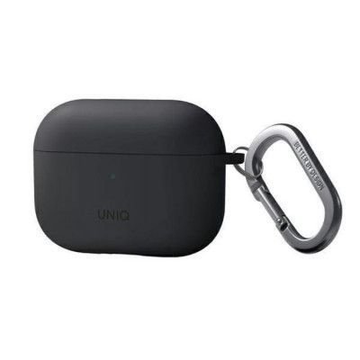 UNIQ AirPods Pro 2 Skal Nexo Silikon med Ear Hooks - Charcoal Grå