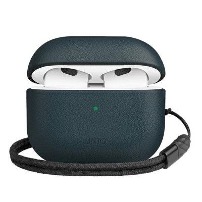 UNIQ Terra Äkta läder AirPods 3 Gen. Fodral - Nautisk Blå