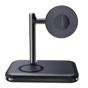 V8A Laddningsstation för Apple AirPods/Watch, 2-i-1 Magnetisk Fällbar - Svart