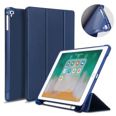iPad 9.7 (2017/2018/Air/Air2) Fodral Tri-fold - Blå