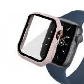 2-i-1 Skal med Hädat glas Apple Watch 7/8 (45mm) - LjusRosa