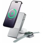 Alogic Matrix 3-in-1 Magnetic Charging Dock with Apple Watch Charger - Svart