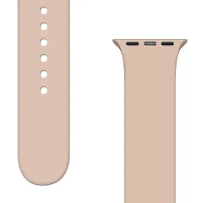 Apple Watch 2/3/4/5/6/7/SE (45/44/42mm) Armband Silicon APS - Sand