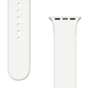 Apple Watch 2/3/4/5/6/7/SE (45/44/42mm) Armband Silicon APS - Vit