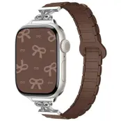 Apple Watch 42/44/45/46/49mm Armband Magnetic Bowknot - Chocolate