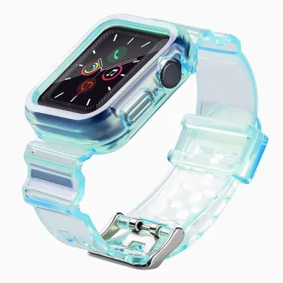 Apple Watch (44mm) Armband Silikon - Blå